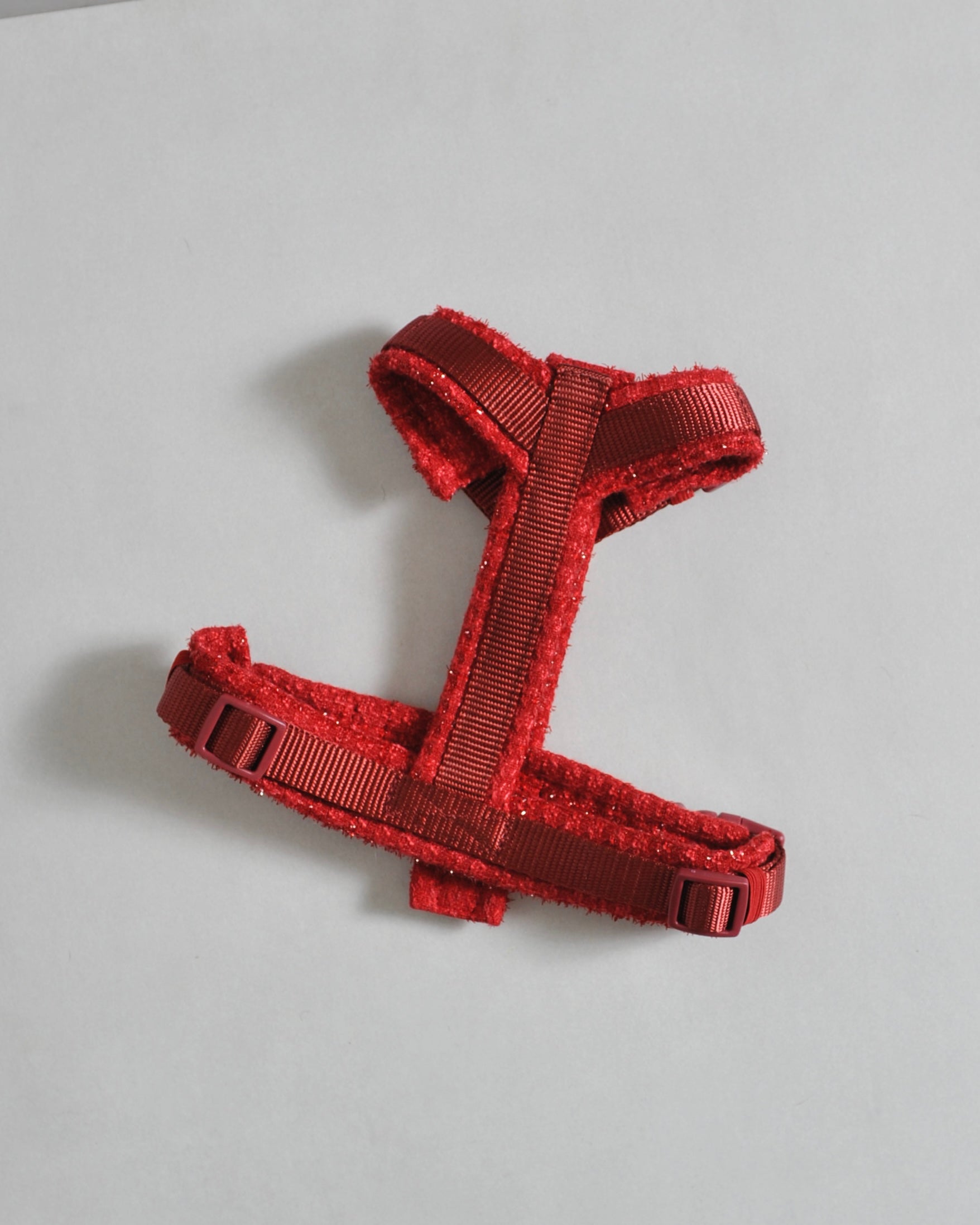 Harnais tweed chien - Rouge