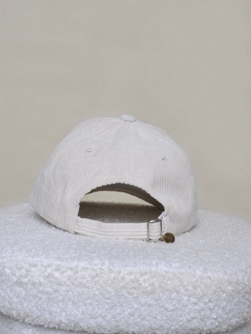 Casquettes personnalisables - Velours côtelé crème