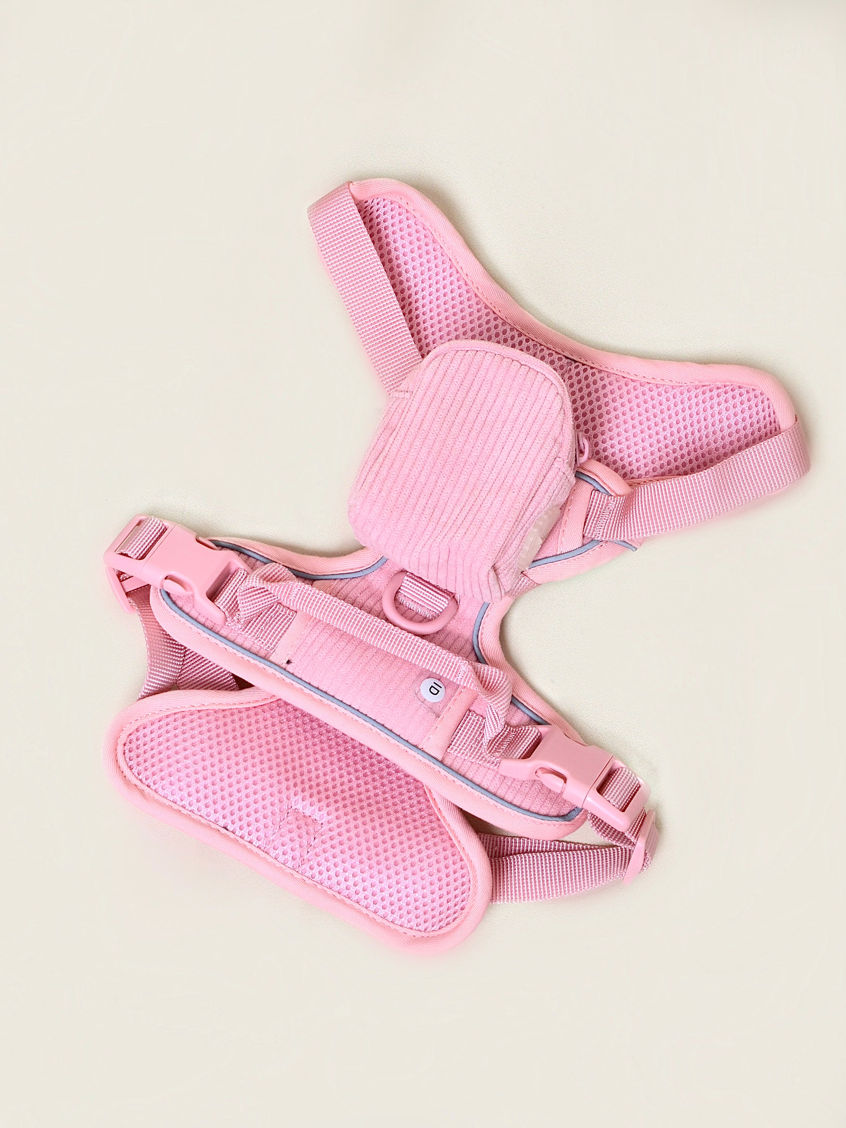 Harnais pour chien + sac à dos - Rose