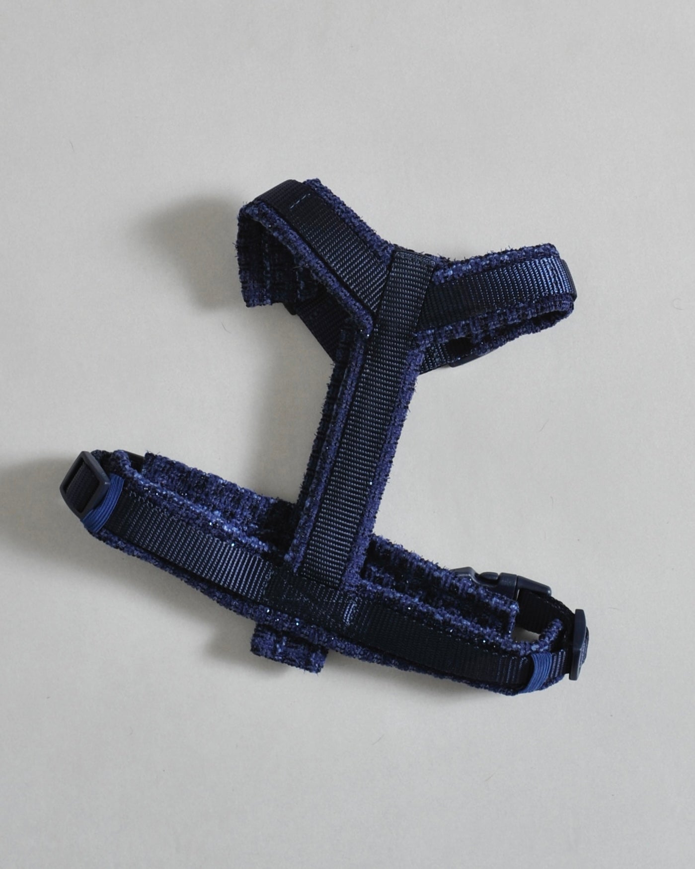 Harnais tweed chien - Bleu