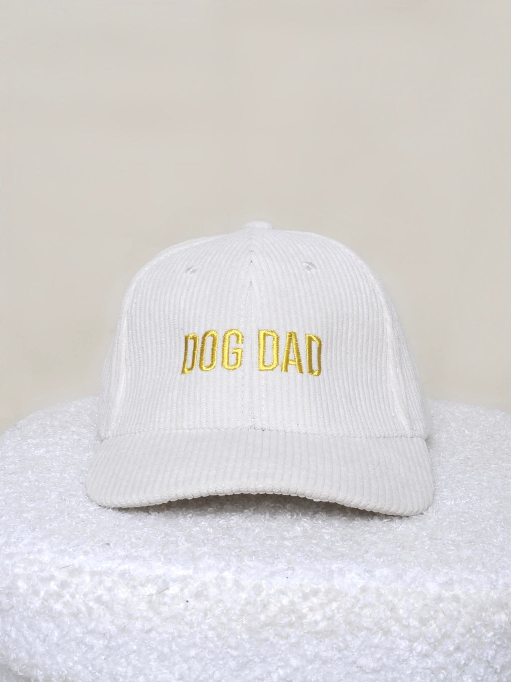 Casquettes personnalisables - Velours côtelé crème