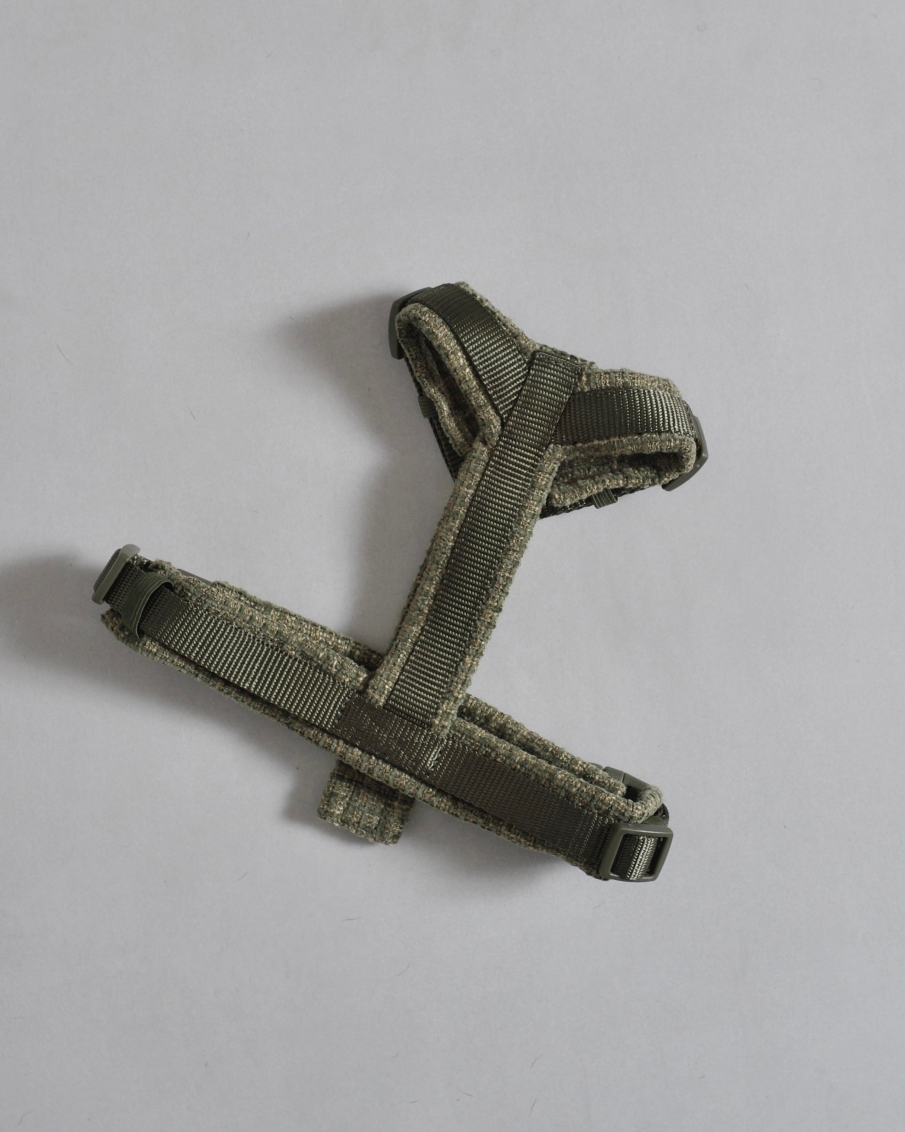 Harnais tweed chien - Kaki