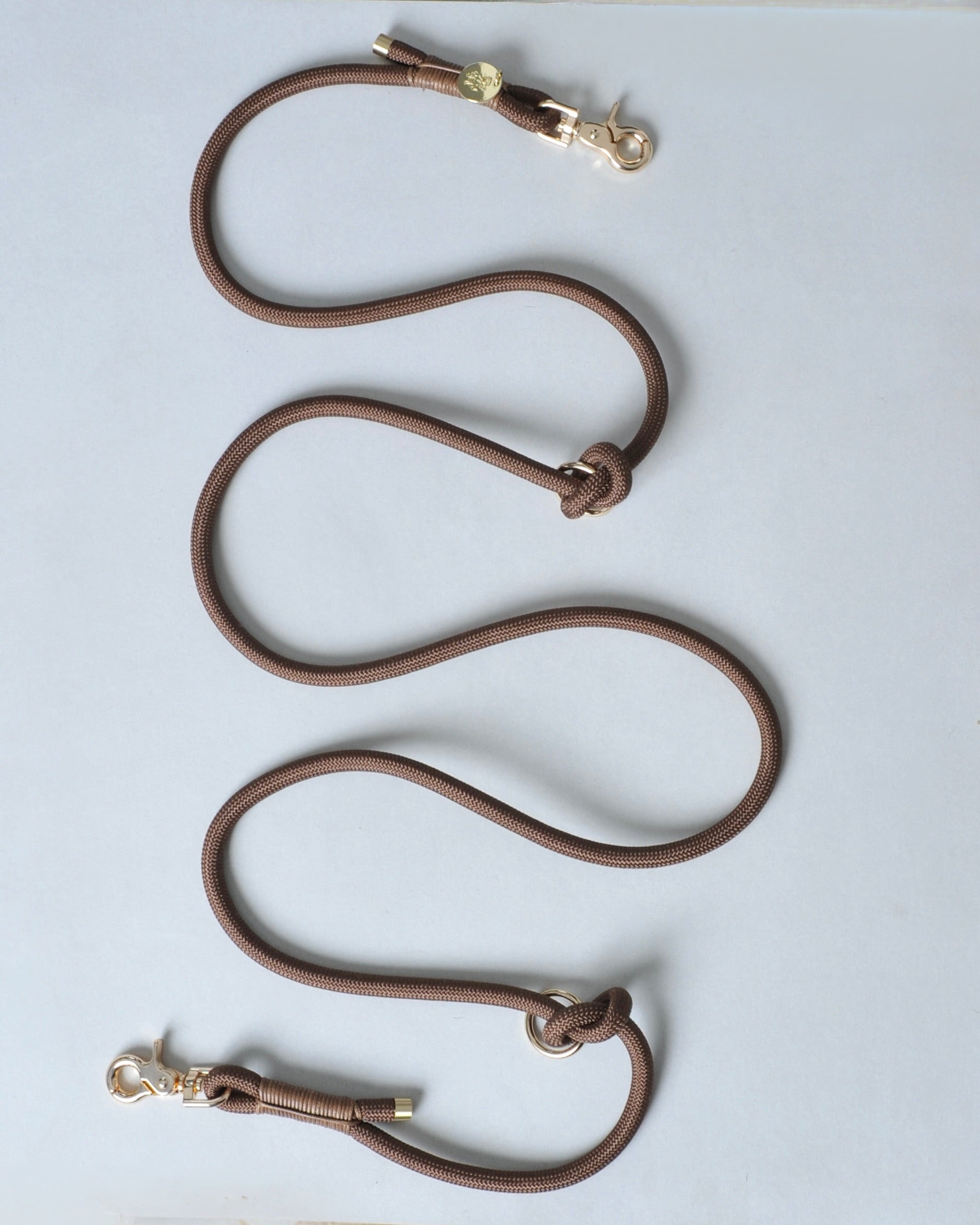 Laisse multi-positions pour chien - Marron