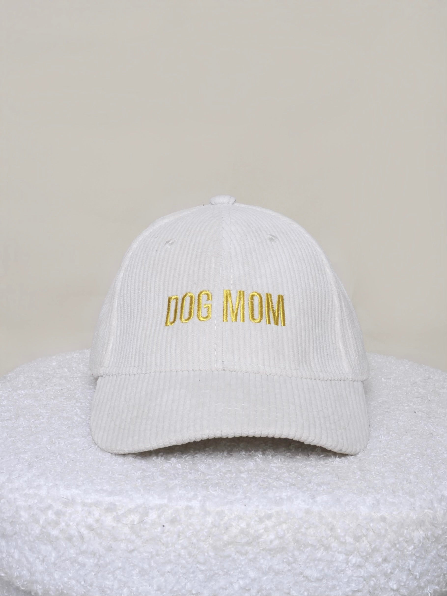 Casquettes personnalisables - Velours côtelé crème