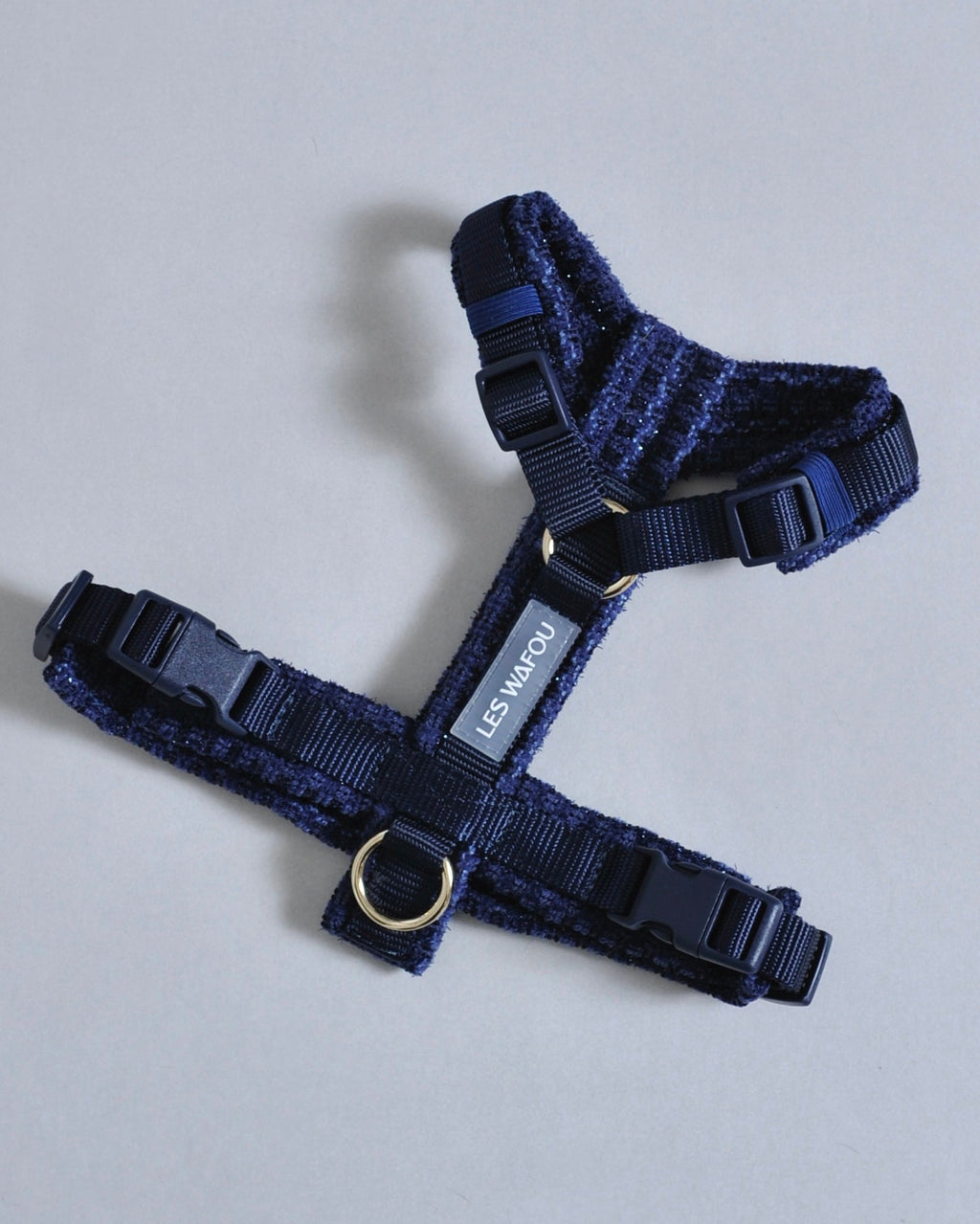Harnais tweed chien - Bleu