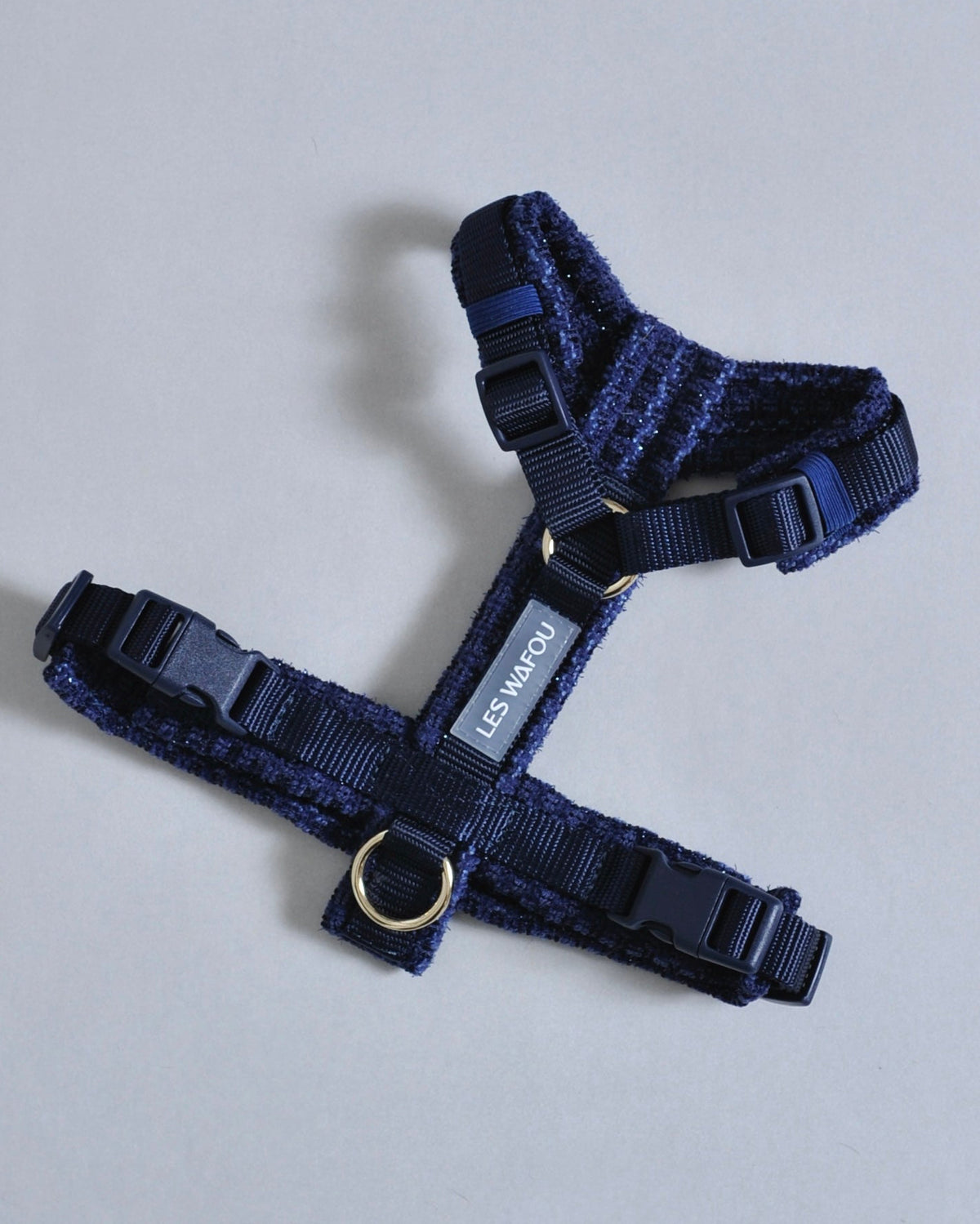 Harnais tweed chien - Bleu