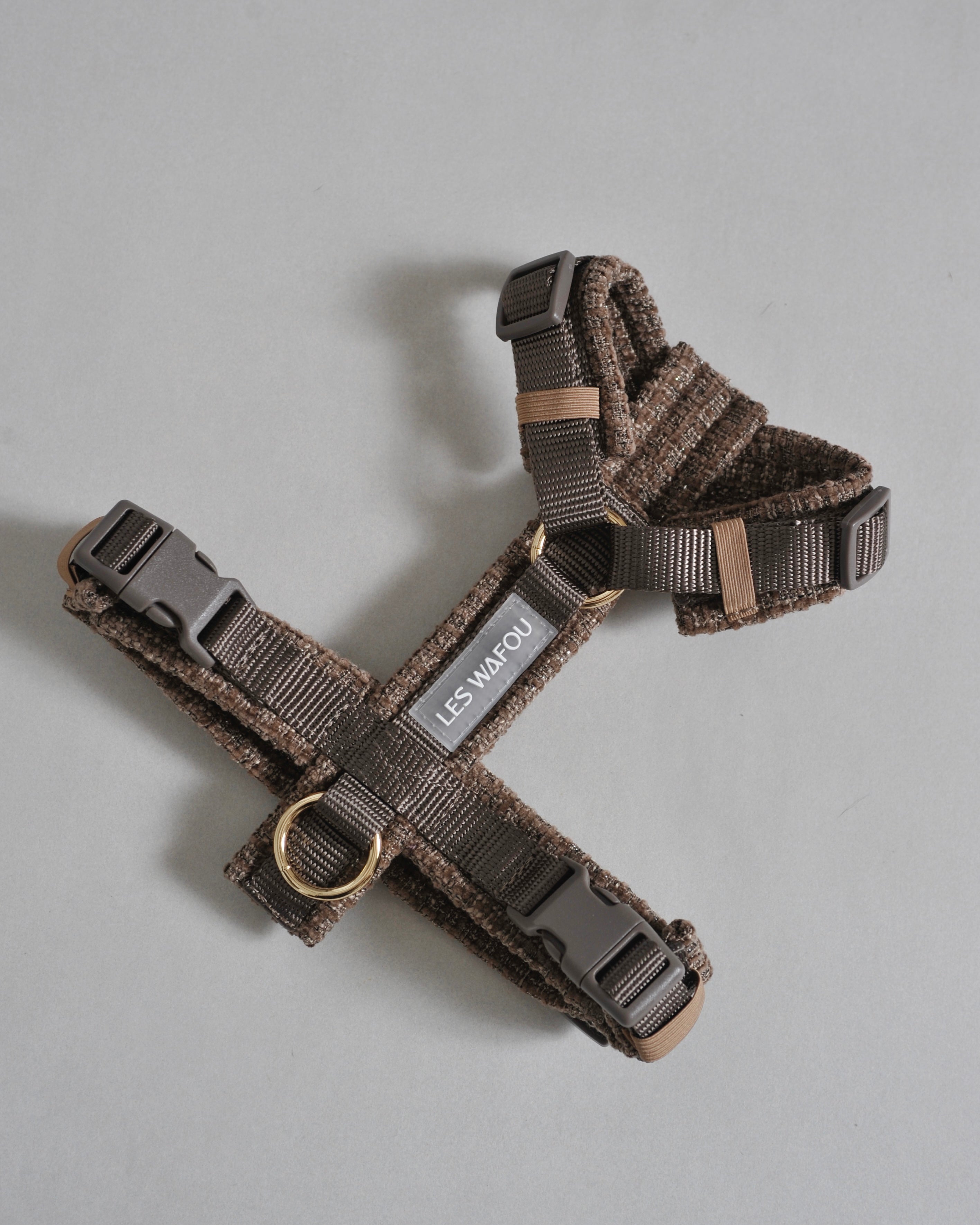Harnais tweed chien - Taupe