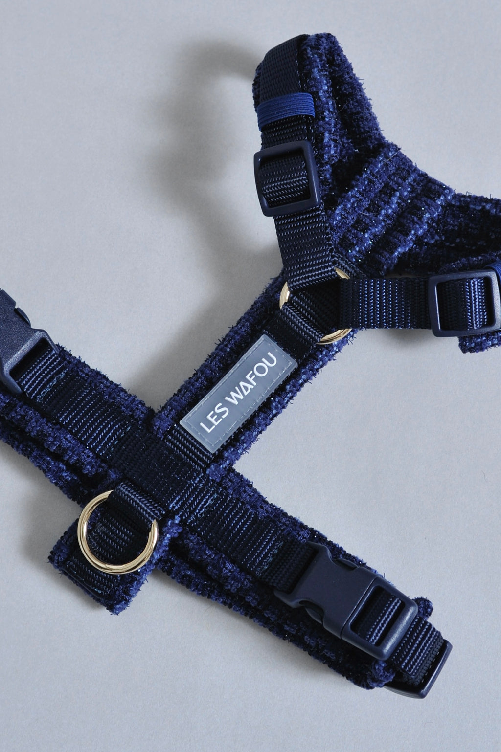 Harnais tweed chien - Bleu