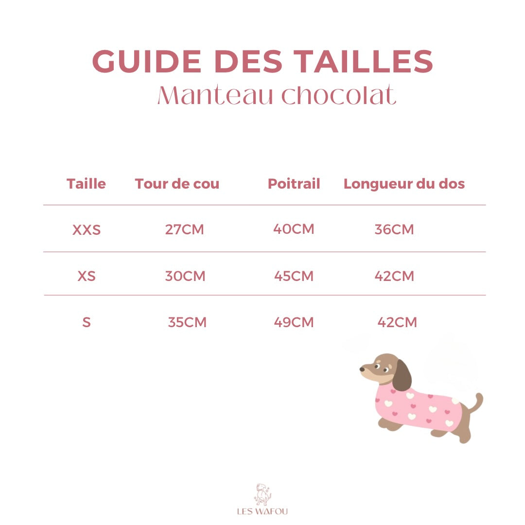 Teddy - Manteau chocolat (spécial petit chien)