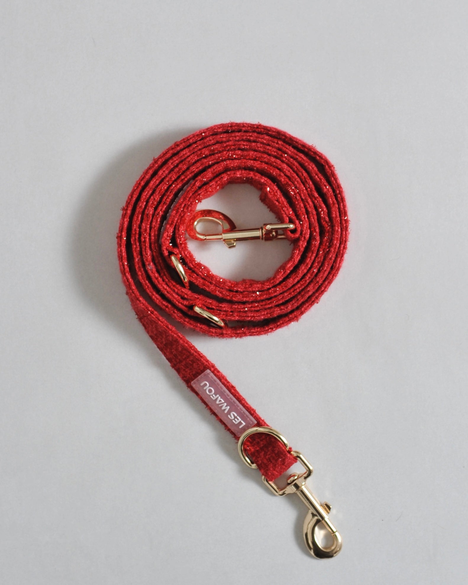 Laisse multi-positions pour chien - Rouge