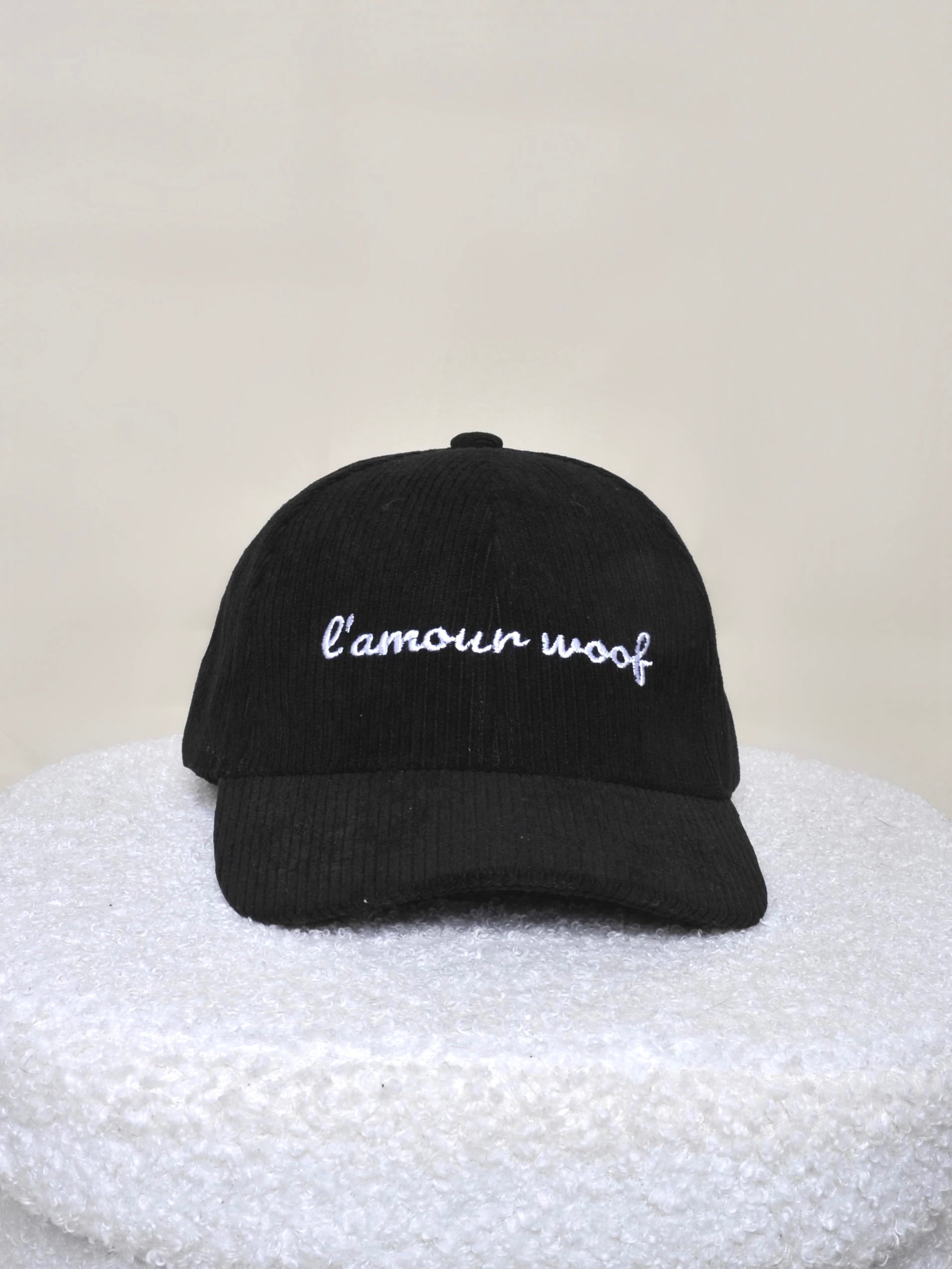 Casquettes personnalisables - Velours côtelé noir