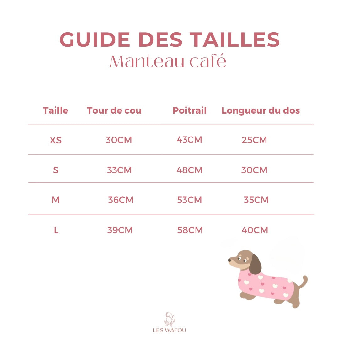 Teddy - Manteau café (spécial petit chien)