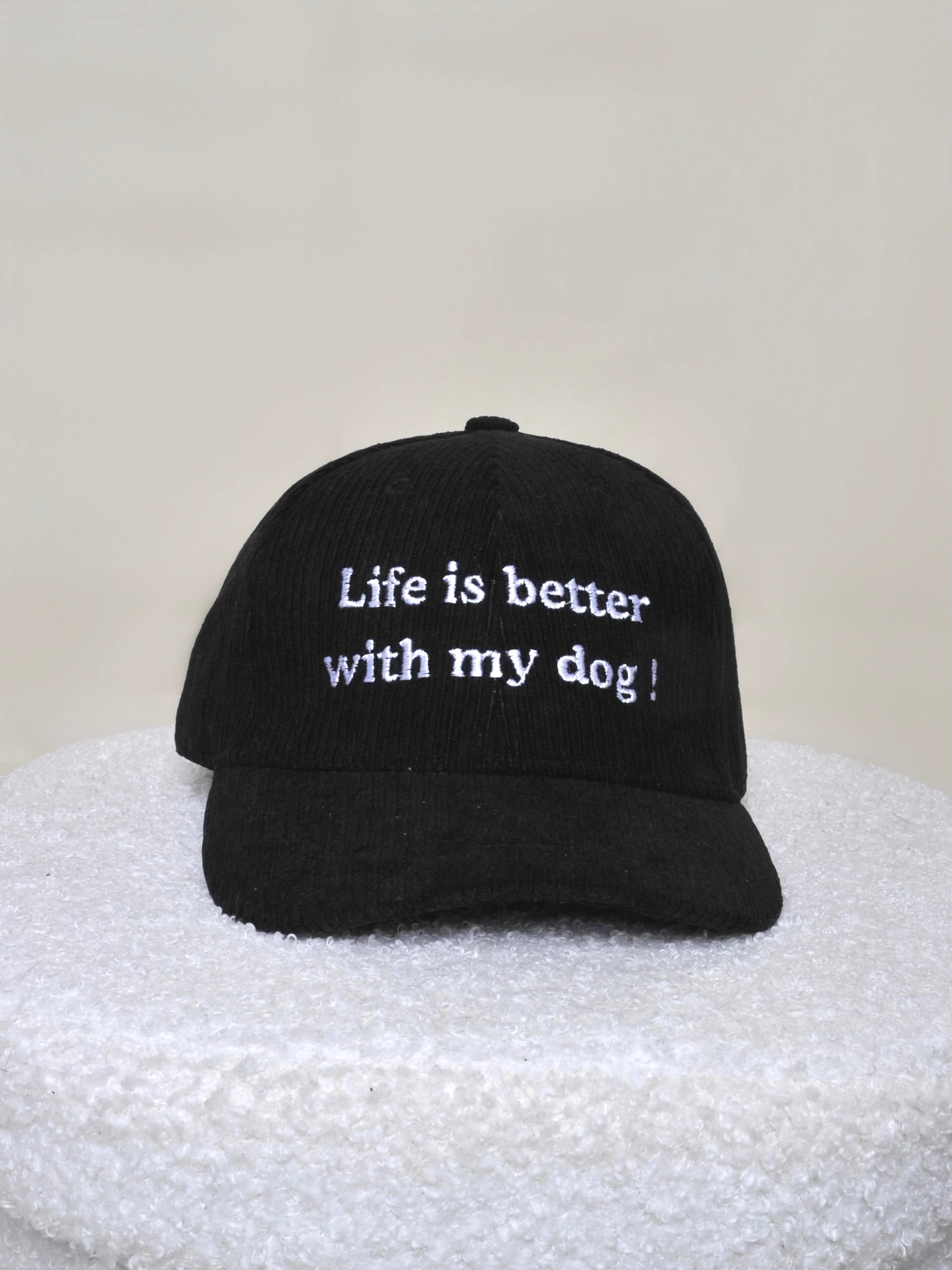 Casquettes personnalisables - Velours côtelé noir
