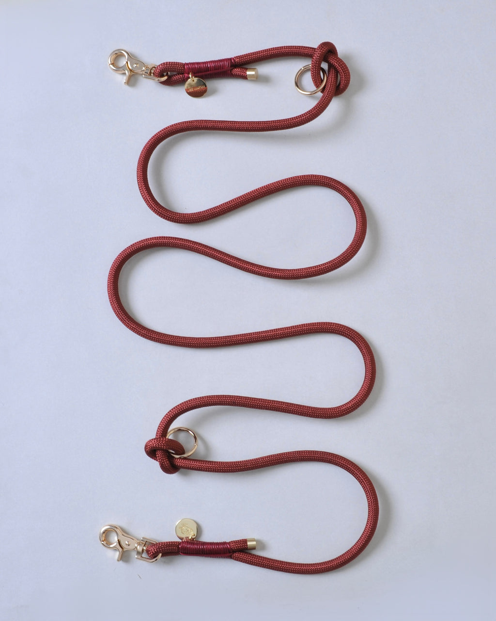 Laisse multi-positions pour chien - Rouge bordeaux