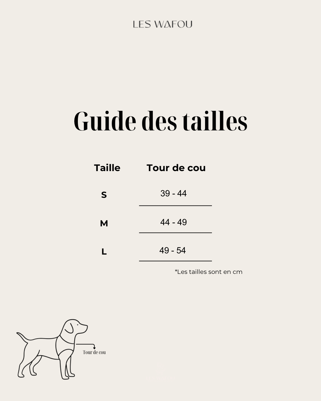 Collier tressé pour chien - Beige
